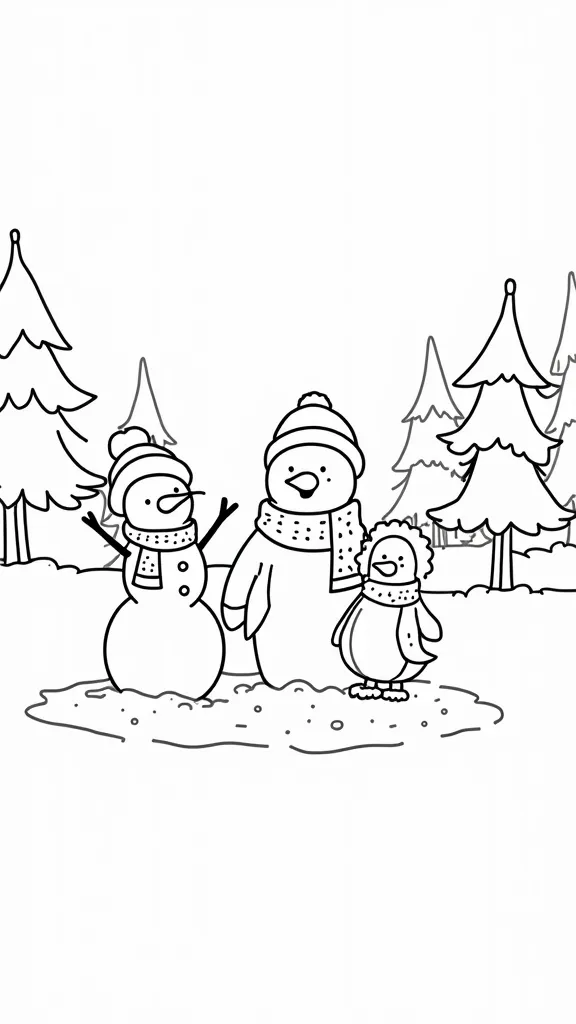 winter coloring pages for kindergarten